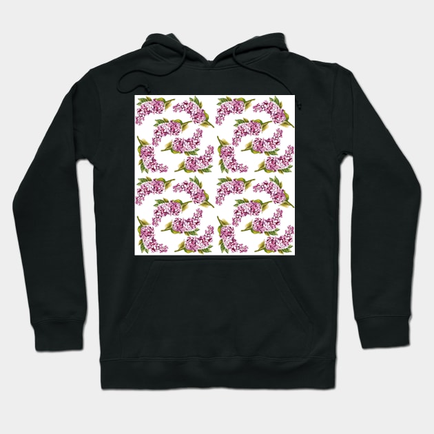 Lilac flowers_pattern Hoodie by lisenok